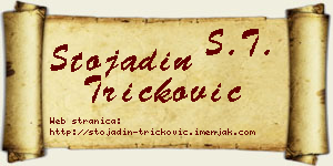 Stojadin Tričković vizit kartica